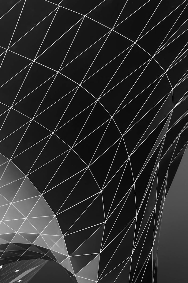 Monochrome Photo of Triangle Shape Digital Wallpaper